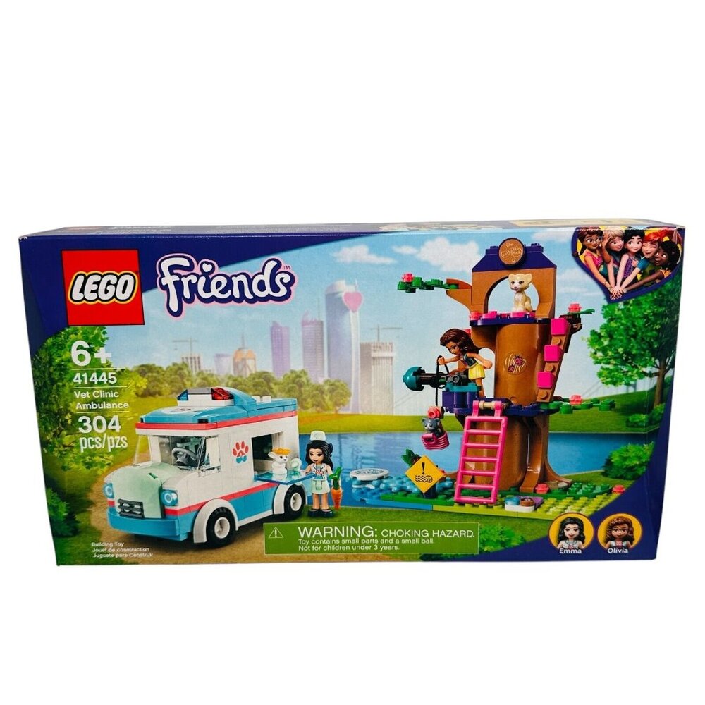 LEGO Friends 41445 Vet Clinic Ambulance Building Toy Emma Olivia RETIRED